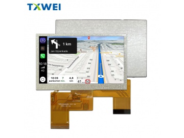 4.3-inch 800*480 high-definition IPS instrument panel for two-wheeled vehicles, medical LCD display panel, RGB interface, 1200 brightness