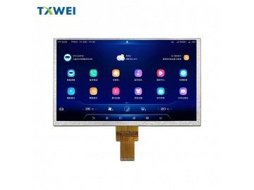 9-inch LCD screen with 1024*600 resolution, LVDS interface, IPS central control screen, instrument display, navigation display, single screen