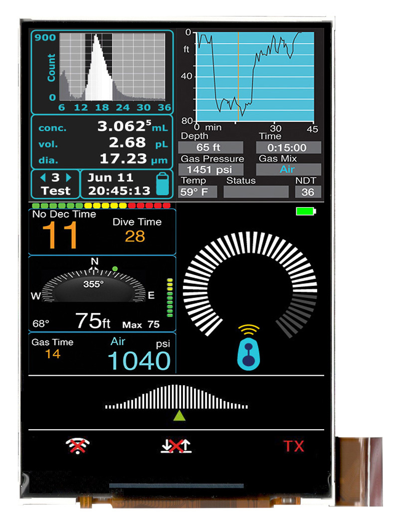MI0347CT-2 3.47'' 320*480 320nits, 39pins 24-bit RGB+SPI Interface