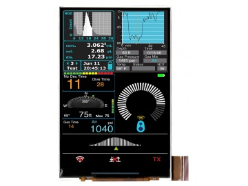 3.47'' 320*480 320nits, 39pins 24-bit RGB+SPI Interface, HX8357-D