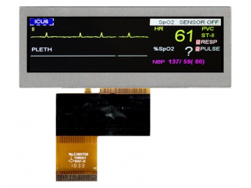 3.9 inch 480X128 600nits 24-bit RGB interface ST7282 40pins