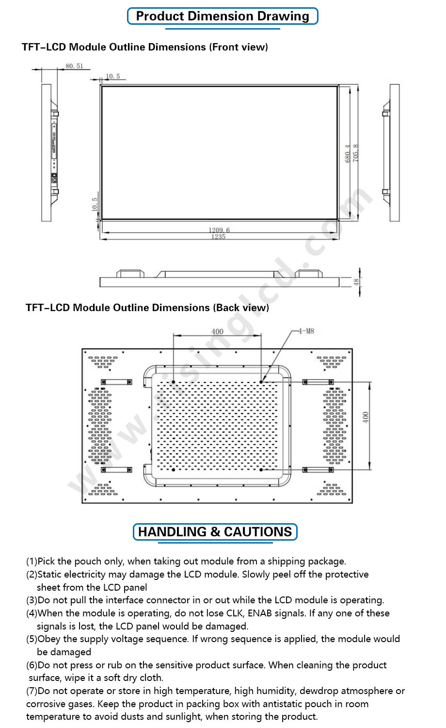 RS550MNX02A01-BK 55 inches 4000 cd/㎡ High Brightness LCD Display Module ...