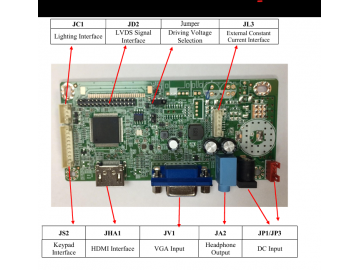 LCD controller board, 5 inch, VGA to TTL signal, AD board