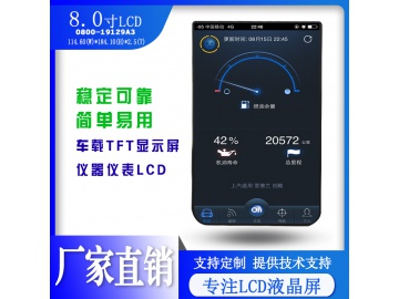 8.0 inch Touch LCD with capacitance 270 brightness 800*1280 resolving power IPS 30pins MIPI Interface IC:JD9367AA