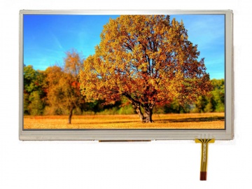 7 inch RTP TFT Module 800*480 400nit 20PINS LVDS, Wide Temperature