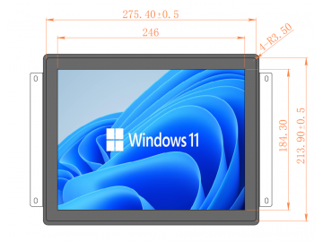 12-inch embedded touch screen display, high-brightness touch industrial control machine