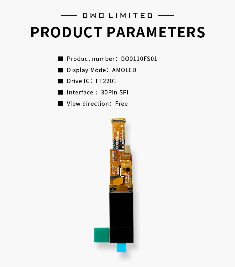 DO0110FS01 DO0110FS01 AMOLED screen 1.1 inch 126*294 SPI LCD panel ...
