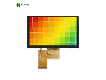 5.0inch TFT display 800x480 IPS LCD 40PINS TTL Industrial LCD Screen 500cd/m&sup2;