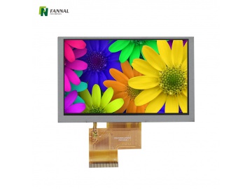 5.0inch TFT display 800x480 TN LCD 50PINS TTL Industrial LCD Screen 450cd/m&sup2;