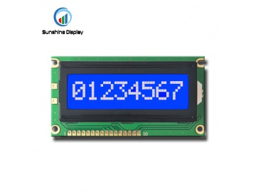 8x1 Character LCD Module with AIP31066 Driver IC