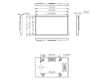 32-inch, 1920*1080, 2000 brightness, 51pins, LVDS interface highlight screen, advertising machine