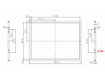 10.4-inch, 800*600, 1000 brightness, 20pins, LVDS interface highlight screen, advertising machine