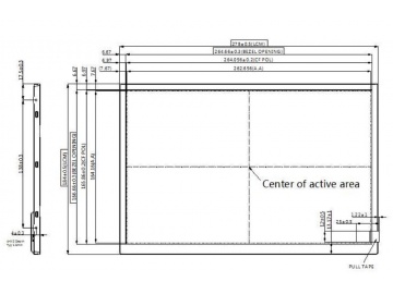 12.1-inch, 1280 *800, 1000 brightness, 30pins, LVDS interface highlight screen, advertising machine