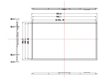 43-inch, FHD 1920*1080, 1500 brightness, 51pins, LVDS interface highlight screen, advertising machine