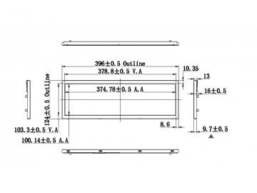 15.3-inch 1280*342, 1000 brightness, 30pins LVDS interface highlight screen, advertising machine