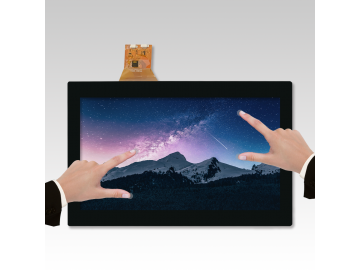 13.3"PCAP Touch Display, 1920x1080, 400nits, B/L 50Khr, LVDS USB/I2C Interface, COF Type, Air Bonding, Support 10 points touch