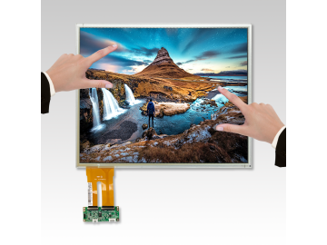 19"PCAP Touch Display, 1280x1024, 350nits, B/L 50Khr, LVDS USB/RS232 Interface, COB Type, Air Bonding, Support 10 points touch