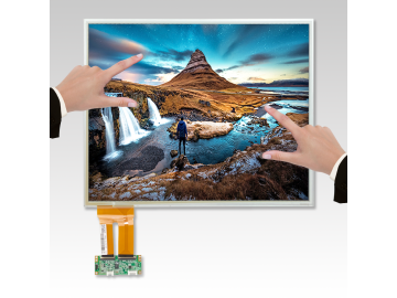 19"PCAP Touch Display, 1280x1024, 1600nits, B/L 50Khr, LVDS USB/RS232 Interface, COB Type, Air Bonding, Support 10 points touch