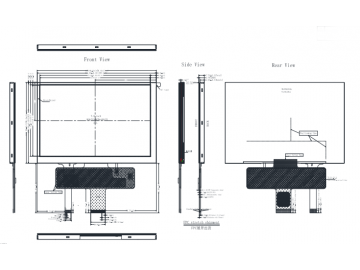 7-inch TFT LCD display, 800&times;480 RGB, 1150 cd/m&sup2;, wide temperature range from -30℃ to 85℃, high-brightness capacitive touch screen.