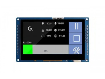 Supply 7-inch TFT-LCD liquid crystal display screen with resolution of 800×480, RGB color, operating temperature range of -20℃ to 70℃, wide temperature industrial control screen.