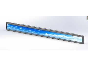 23.1 touch screen shelf bar lcd