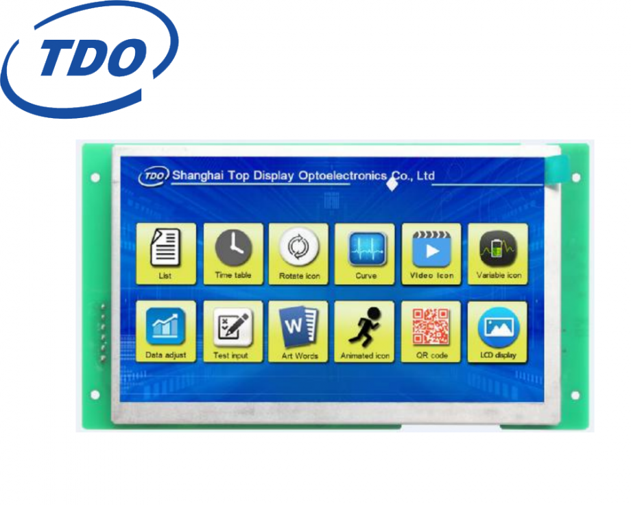 TY070WVC01 TDO 7 Inch UART 800*480 TN display TTL touch panel optional