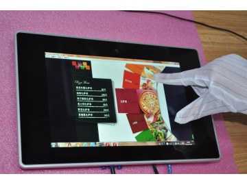 10.1寸1280*800, Industrial P-CAP Multi-touch Monitor, Support VGA , DVI-D, HDMI Video Input